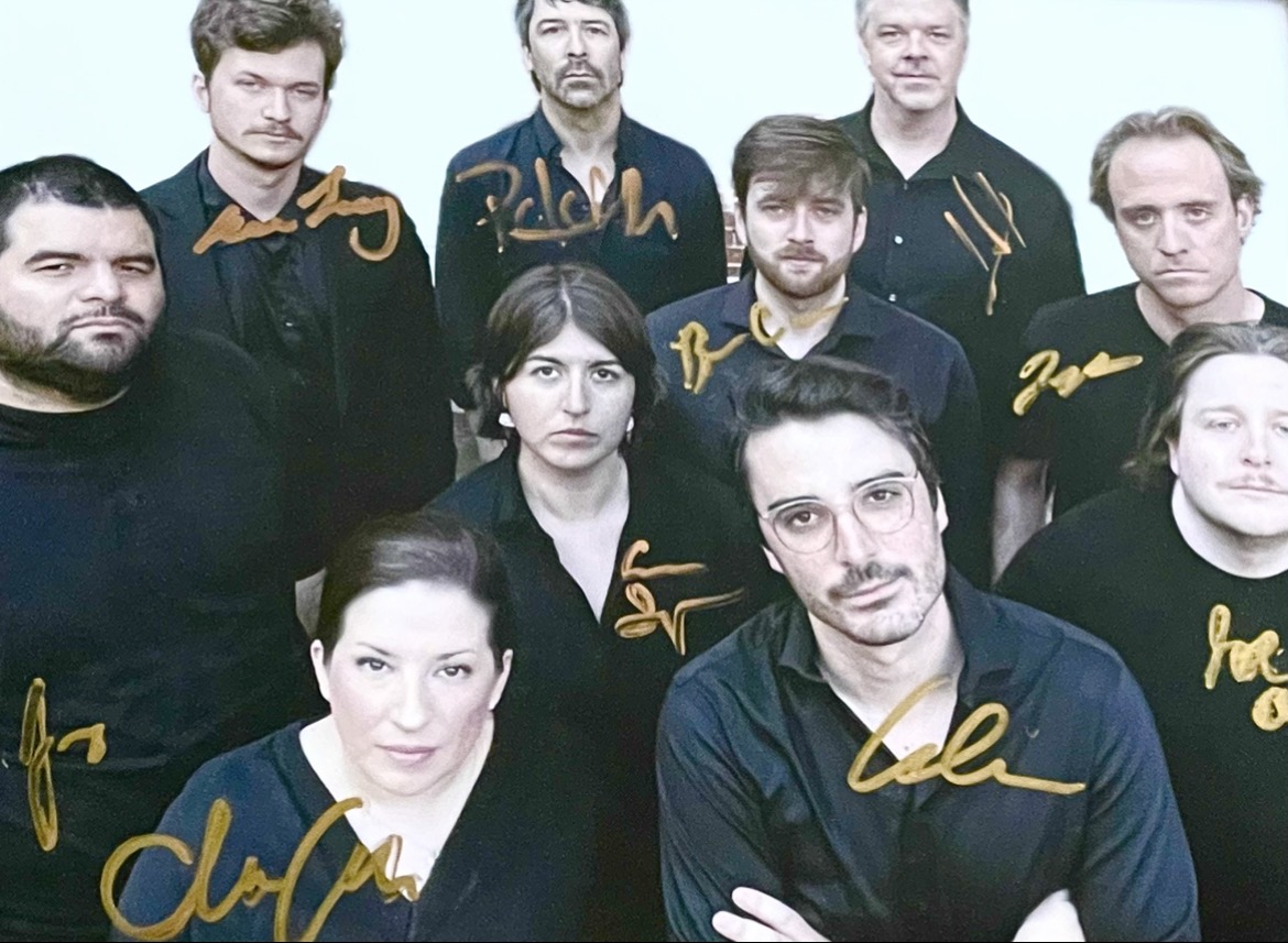 Signed framed ensemble portrait